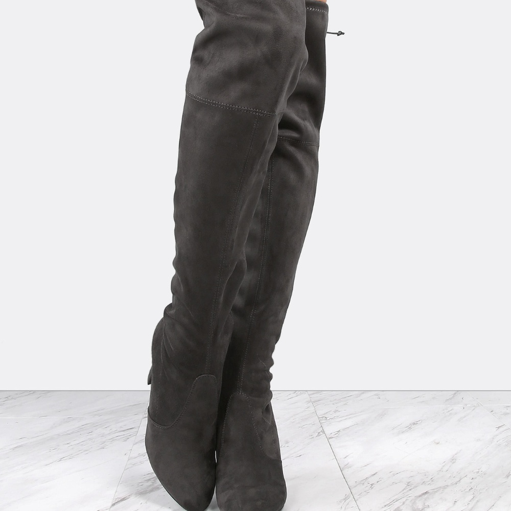 Chunky Tie Up Boots - Picture 2 of 4